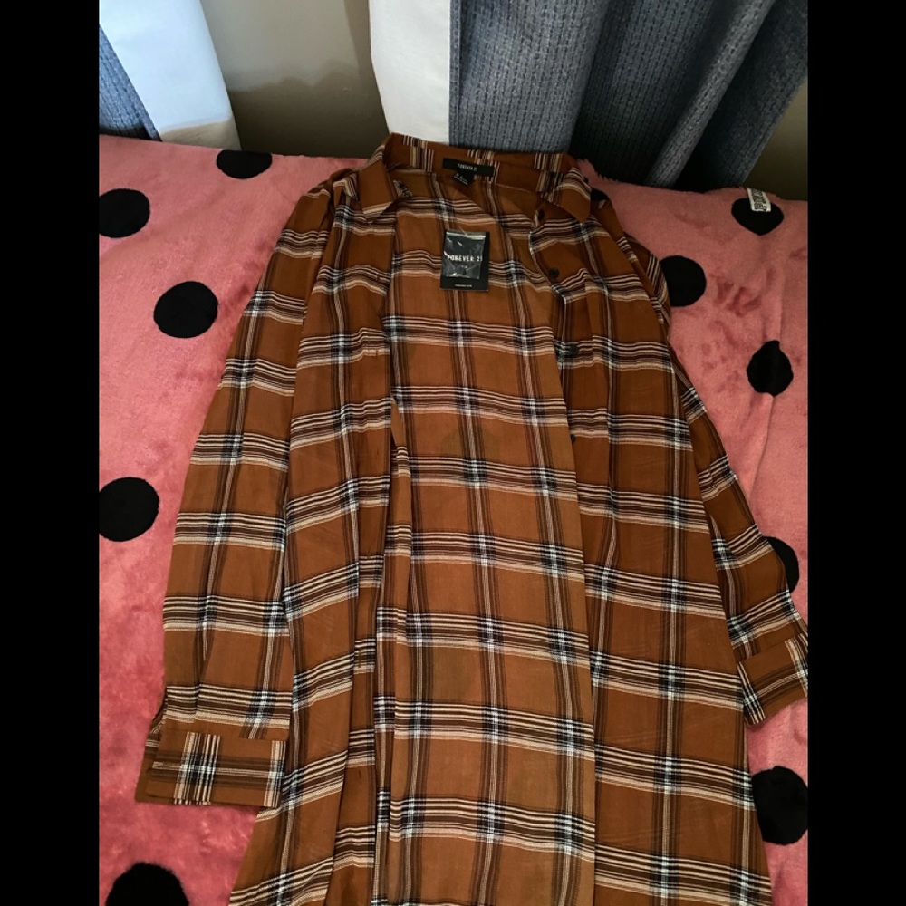 Small Long Plaid Top